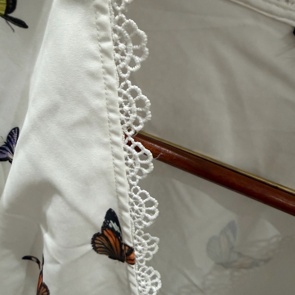 Fairycore Boho Butterfly & Floral Lace Crop Top Fairycore Romantic - Picture 5 of 16